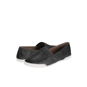 Frye Women’s Melanie Black Leather Slip-On Sneaker‎ Flats